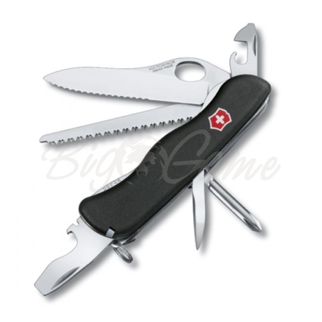 Нож VICTORINOX Military One Hand 111мм 12 функций цв. черный фото 1