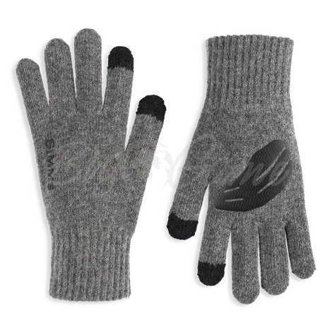 Перчатки SIMMS Wool Full Finger Glove цвет Steel фото 1