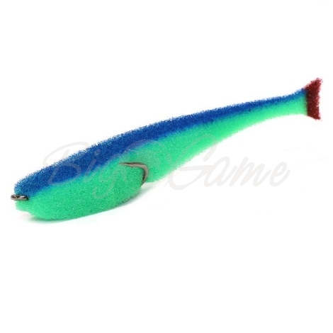 Поролоновая рыбка LEX Classic Fish King Size CD 14 GBBLB (зеленое тело / синяя спина / красный хвост) фото 1