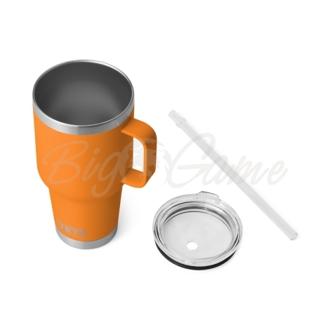 Термокружка YETI Rambler Straw Mug 994 цвет King Crab Orange фото 3