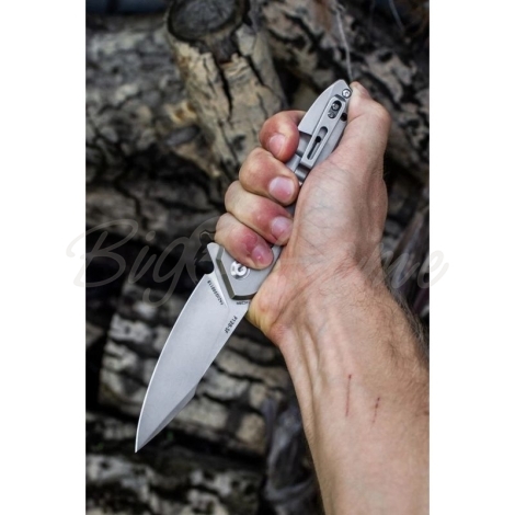 Нож складной RUIKE Knife P128-SF цв. Серый фото 16