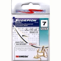 Крючок одинарный SIWEIDA Scorpion Sode № 6 Gold W/Ring (10 шт.)