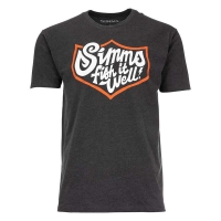 Футболка SIMMS Fish It Well Badge T-Shirt цвет Charcoal Heather превью 2