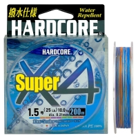 Плетенка DUEL PE Hardcore Super X4 цв. 5Color 200м # 1.5