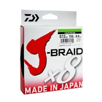 Плетенка DAIWA J-Braid X8 150 м цв. фл. желтый 0,16 мм