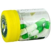 Червь TERUKI Roy 6,5 см (7 шт.) зап. сыр цв. White/Green/White/Green превью 2