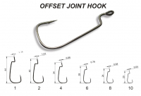 Крючок офсетный CRAZY FISH Offset Joint Hook № 1 (200 шт.)