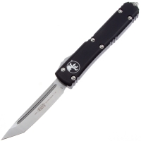 Нож автоматический MICROTECH Ultratech T/E Tanto, рукоять алюминий, цв. черный сатин