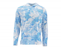 Термокофта SIMMS SolarFlex Hoody Print цвет Cloud Camo Blue