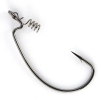 Крючок офсетный YOSHI ONYX Offset Hook № 4/0 BN с пружинкой (5 шт.)