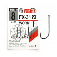 Крючок одинарный FANATIK FX-31 Worm № 8 (8 шт.)