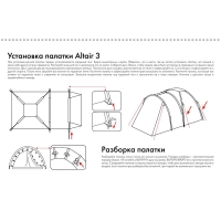 Палатка FHM Altair 3 кемпинговая цвет Синий / Серый превью 11