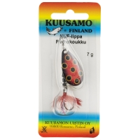 Блесна вращающаяся KUUSAMO Kuf-Lippa 40/7 (с опереньем) код цв. BL/R-S превью 2