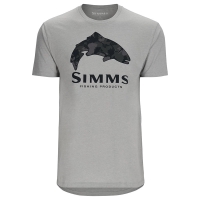 Футболка SIMMS Trout Regiment Camo Fill T-Shirt цвет Cinder Heather превью 1