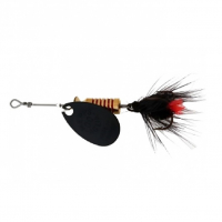 Блесна вращающаяся MEPPS Aglia Fly № 0 цв. Black / Red Fly