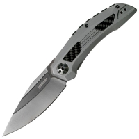 Нож складной KERSHAW Norad D2 рукоять Нержавеющая сталь,Carbon цв. Серый превью 1