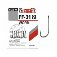 Крючок одинарный FANATIK FF-31 Worm № 12 (9 шт.)