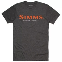 Футболка SIMMS Logo T-Shirt цвет Orange / Charcoal Heather