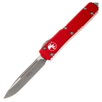 Нож автоматический MICROTECH Ultratech S/E Bohler M390, рукоять алюминий цв. Красный