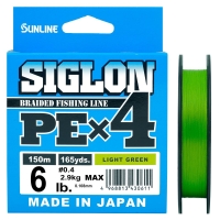 Плетенка SUNLINE Siglon PEx4 150 м цв. светло-зеленый 0,108 мм