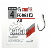 Крючок одинарный FANATIK FK-1093 Aji № 4 (10 шт.)
