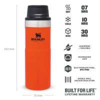 Термокружка STANLEY Classic The Trigger Action Travel Mug цвет оранжевый превью 2