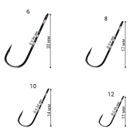 Крючок одинарный CRAZY FISH Round Bent Fixative Shank №6 (10 шт.) превью 4