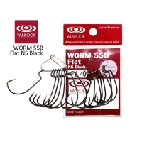 Крючок офсетный VANFOOK Worm 55B Flat № 4/0 (5 шт.) превью 1