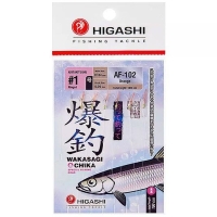 Оснастка готовая HIGASHI AF-102 1 м 0,104 мм цв. orange кр. № 1 цв. silver