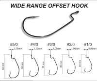 Крючок офсетный CRAZY FISH Wide Range Offset Joint Hook № 5 (200 шт.)
