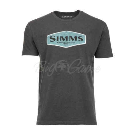 Футболка SIMMS Logo Frame T-Shirt цвет Charcoal Heather фото 1