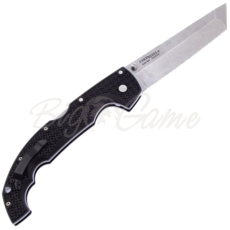 Нож складной COLD STEEL Voyager Tanto Extra Large Serrated AUS10A рукоять Grivory цв. Черный фото 1