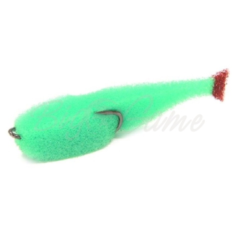 Поролоновая рыбка LEX Classic Fish CD 7 GB (зеленое тело / красный хвост) фото 1