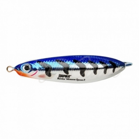 Блесна колеблющаяся RAPALA Rattlin Minnow Spoon с шумовой камерой 16 г цв. MBT фото 1