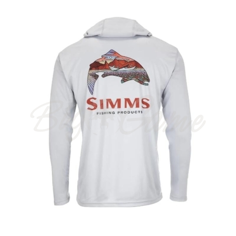 Термокофта SIMMS Tech Hoody - Artist Series цвет Trout Logo Flame/Sterling фото 1