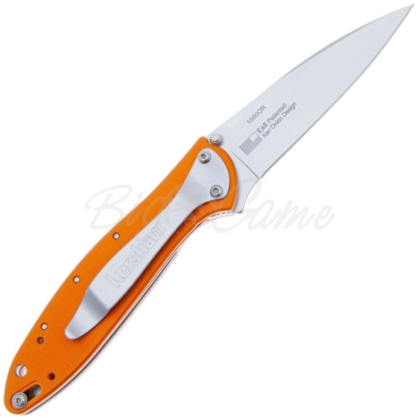 Нож складной KERSHAW Leek 14C28N Sandvik рукоять Алюминий цв. Оранжевый фото 4