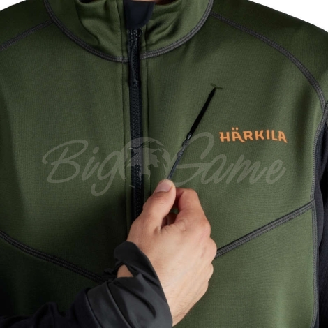 Толстовка HARKILA Scandinavian fleece jacket цвет Duffel green / Black фото 4