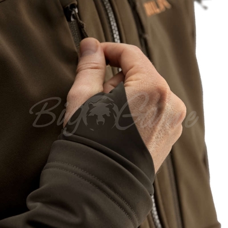 Толстовка HARKILA Mountain Hunter Pro WSP fleece jacket цвет Hunting Green / Shadow Brown фото 3