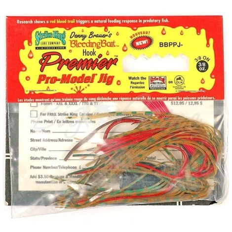 Бактейл STRIKE KING Bleeding Bait Premier Pro-Model Jig 10,5 г (3/8 oz) код цв. 11 фото 1