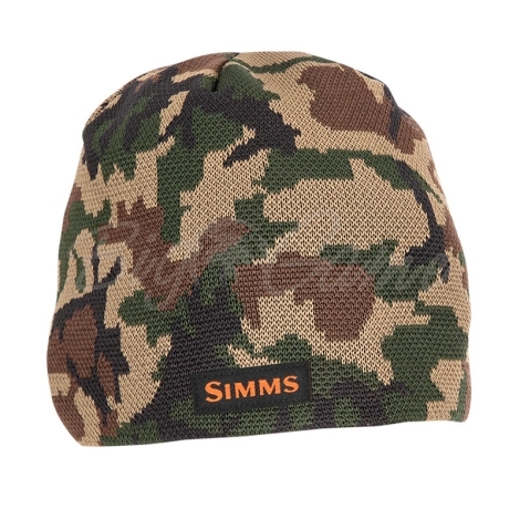 Шапка SIMMS Everyday Beanie цвет Woodland Camo фото 1