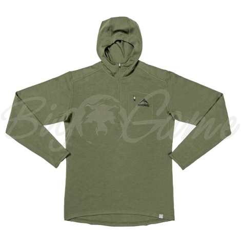 Худи SKRE Kaibab 300 Merino Hoodie цвет Olive Green фото 1