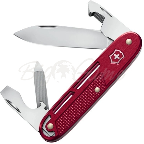 Нож складной полуавтоматический VICTORINOX Synergy Alox 0.8216.20 Нержавеющая сталь рукоять Алюминий цв. Красный фото 1