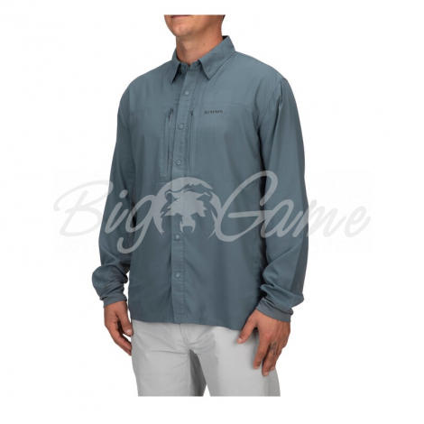 Рубашка SIMMS Bugstopper Intruder BiComp LS Shirt '21 цвет Storm фото 5