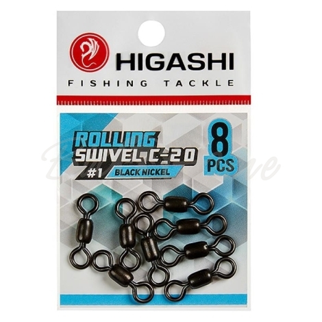 Вертлюг HIGASHI Rolling swivel цв. Black nickel № 5 (8 шт.) фото 1