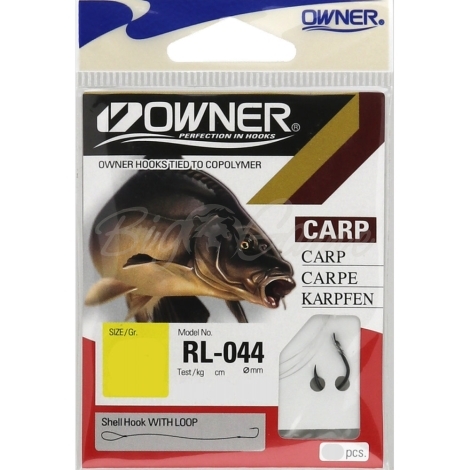 Крючок одинарный с поводком OWNER RL-044№ 4 (10 шт.) фото 1