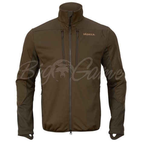 Толстовка HARKILA Mountain Hunter Pro WSP fleece jacket цвет Hunting Green / Shadow Brown фото 1