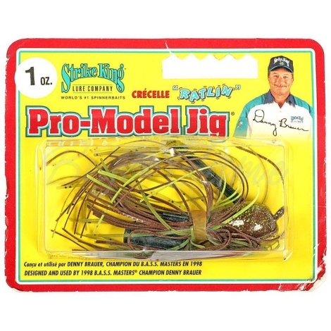 Бактейл STRIKE KING Pro-Model Jig 28 г (1 oz) цв. green crayfish фото 1