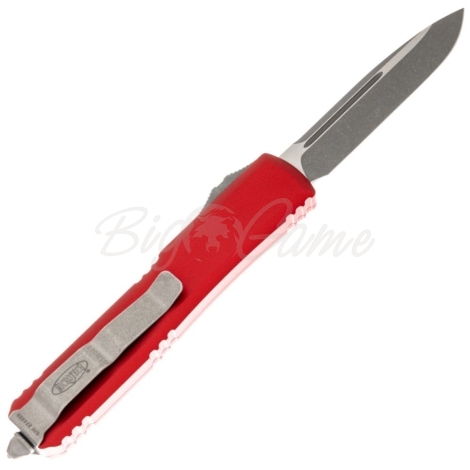 Нож автоматический MICROTECH Ultratech S/E Bohler M390, рукоять алюминий цв. Красный фото 4