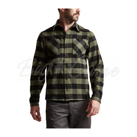 Рубашка SITKA Riser Work Shirt цвет Covert / Black / Plaid фото 7