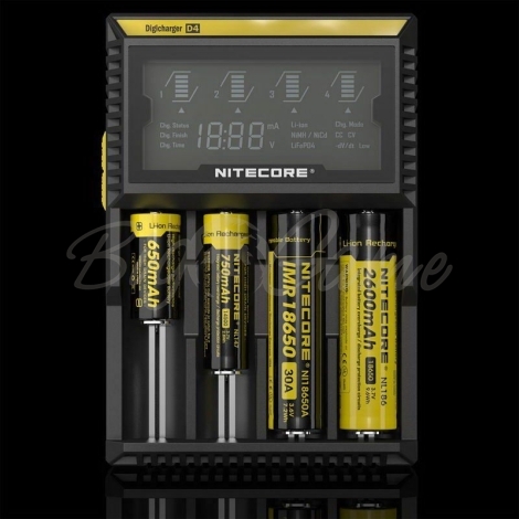 Зарядное устройство NITECORE Digicharger D4. Универсальная на 4 АКБ фото 3